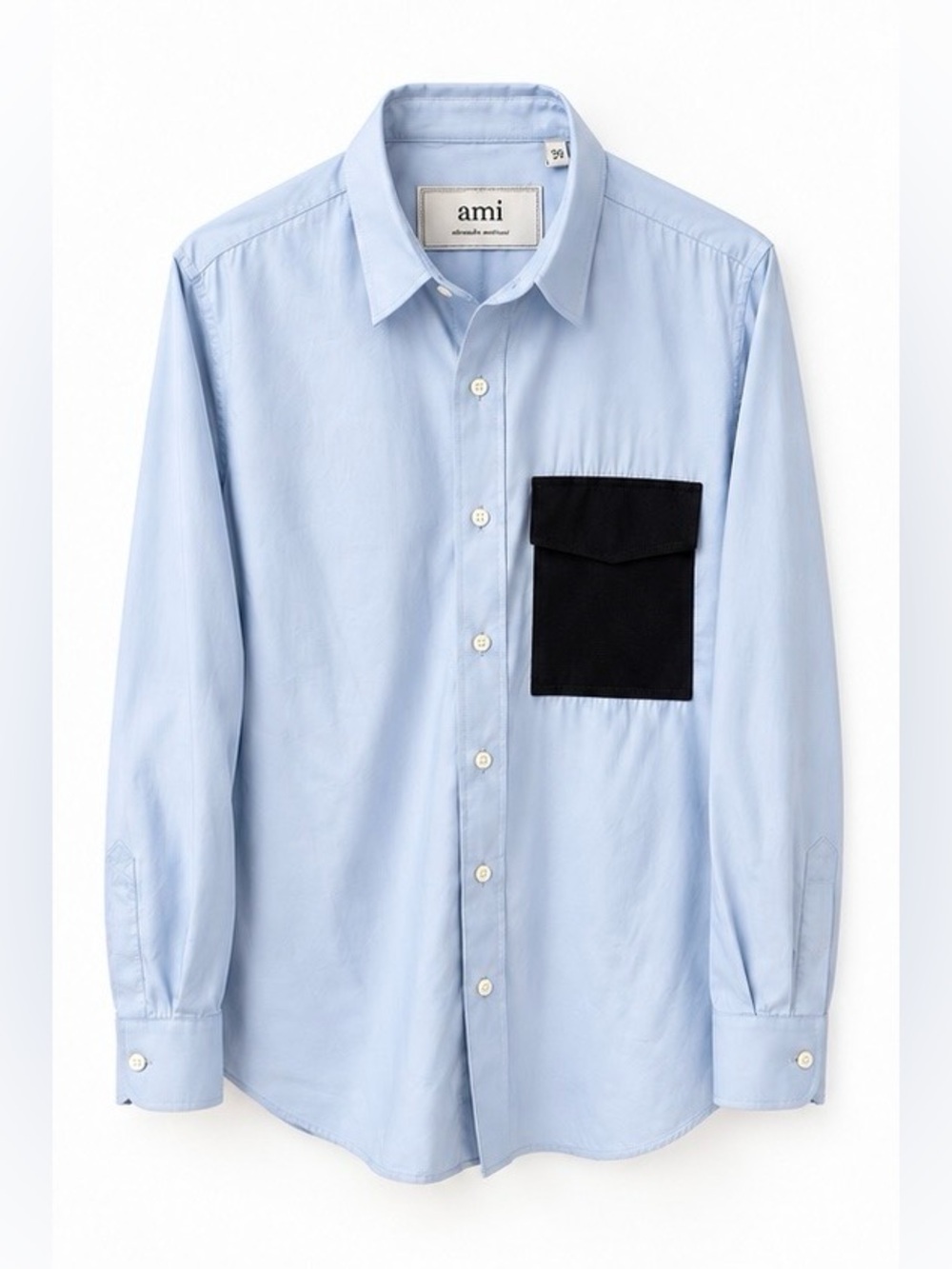 AMI Alexandre Mattiussi Blue with Black Patch Pocket Shirt 39 - $75 OBO